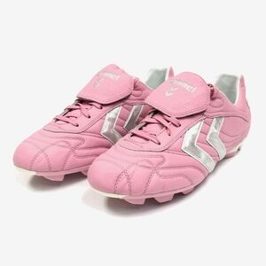 Hummel Pink Cleats with Silver Details
